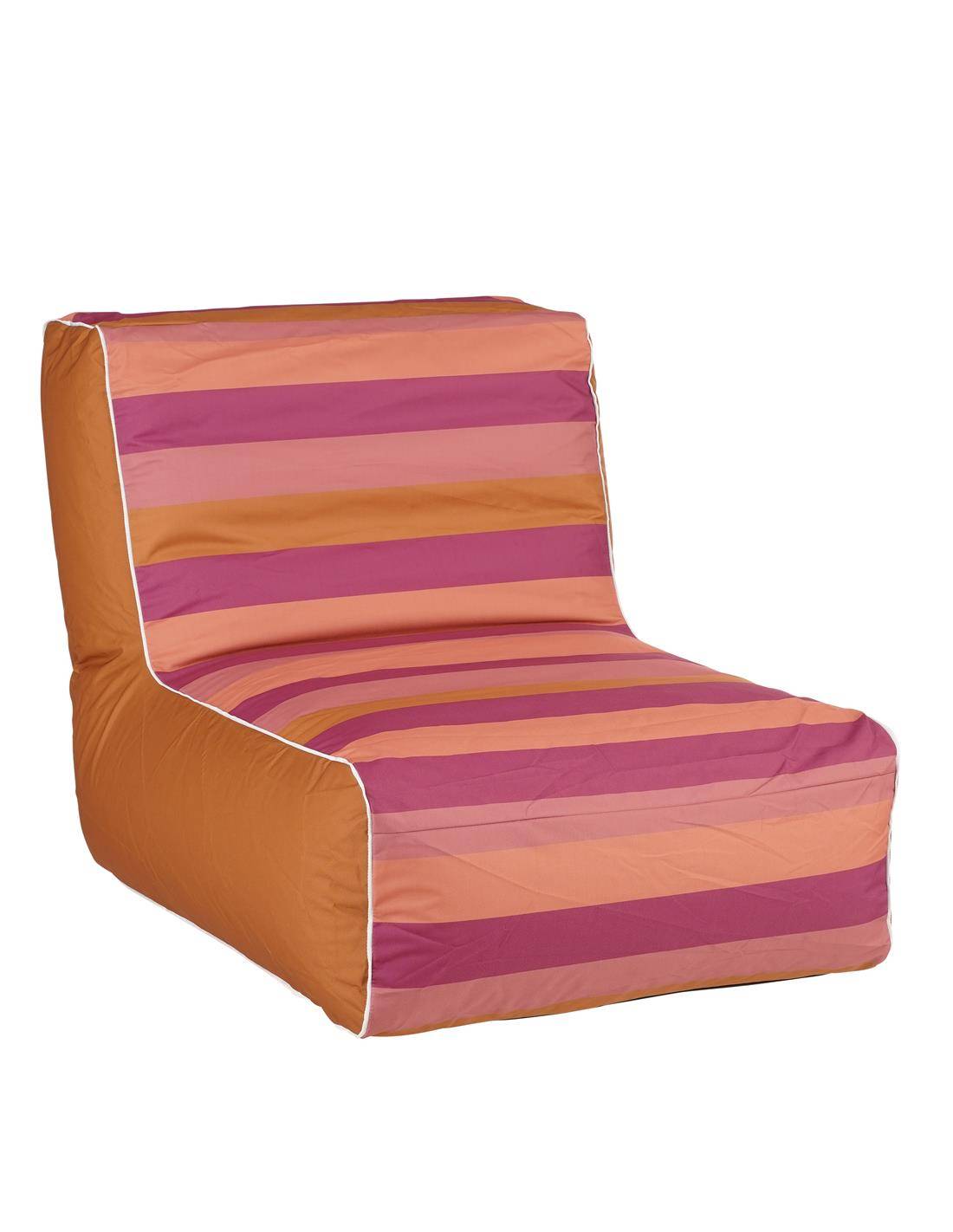 Πουφ πολυθρόνα φουσκωτή φούξια ριγέ 90Χ60Χ70