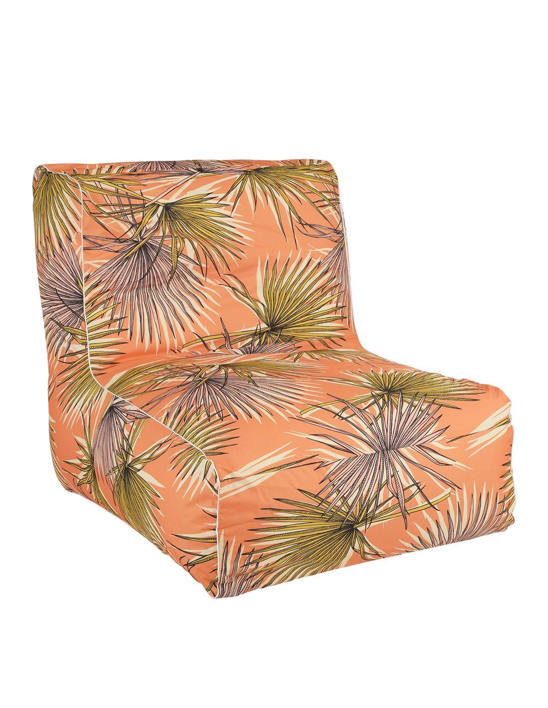 Πουφ πολυθρόνα φουσκωτή πορτοκαλί φύλλα 90Χ60Χ70