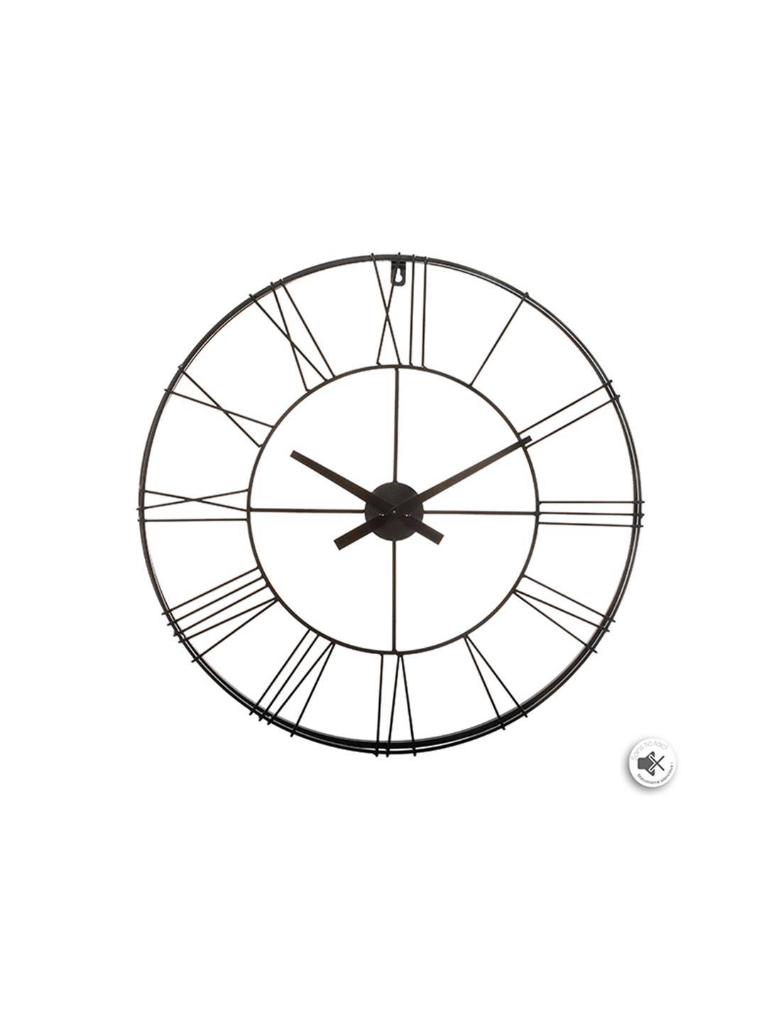 Ρολόι μεταλ.μαύρο Φ70