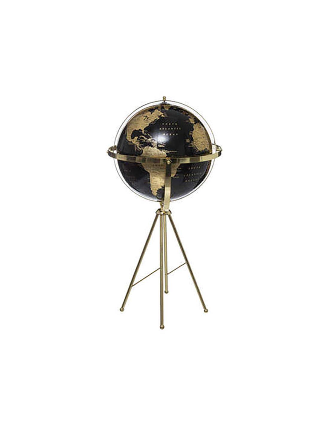 Υδρόγειος σε μεταλ.τρίποδο χρυσό  60εκ.