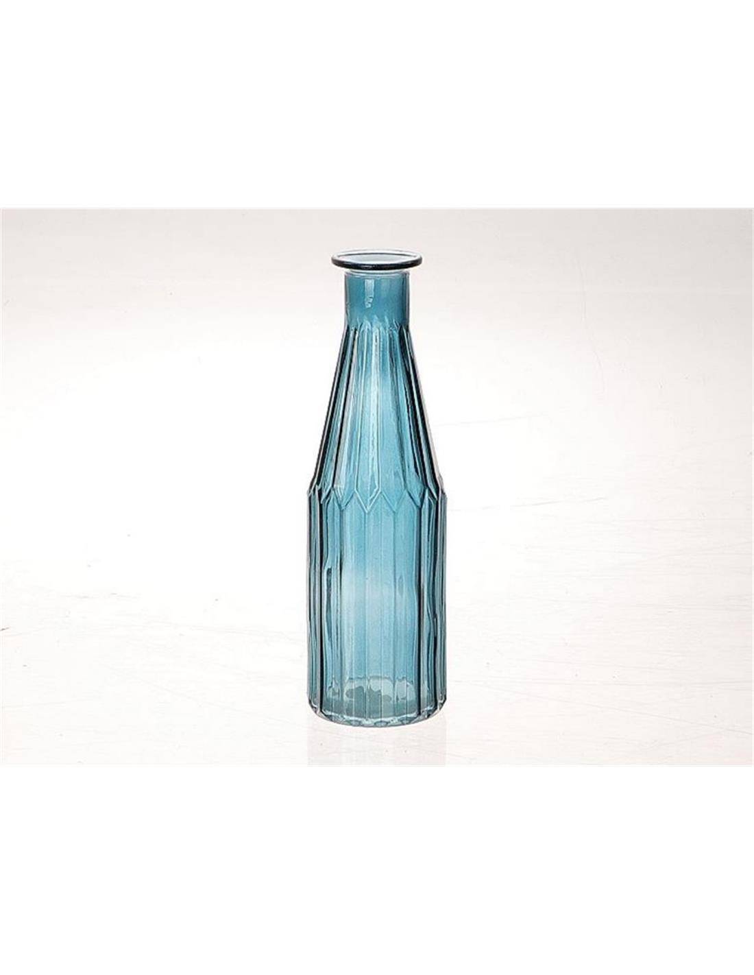 Βάζο γυαλ.γαλάζιο 7,5Χ25