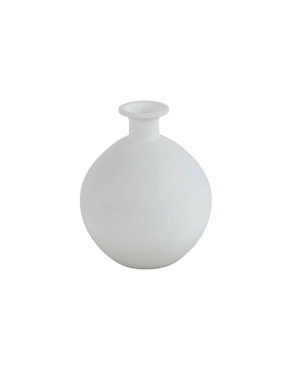 Βάζο γυαλ.μπουλ λευκό 13Χ15