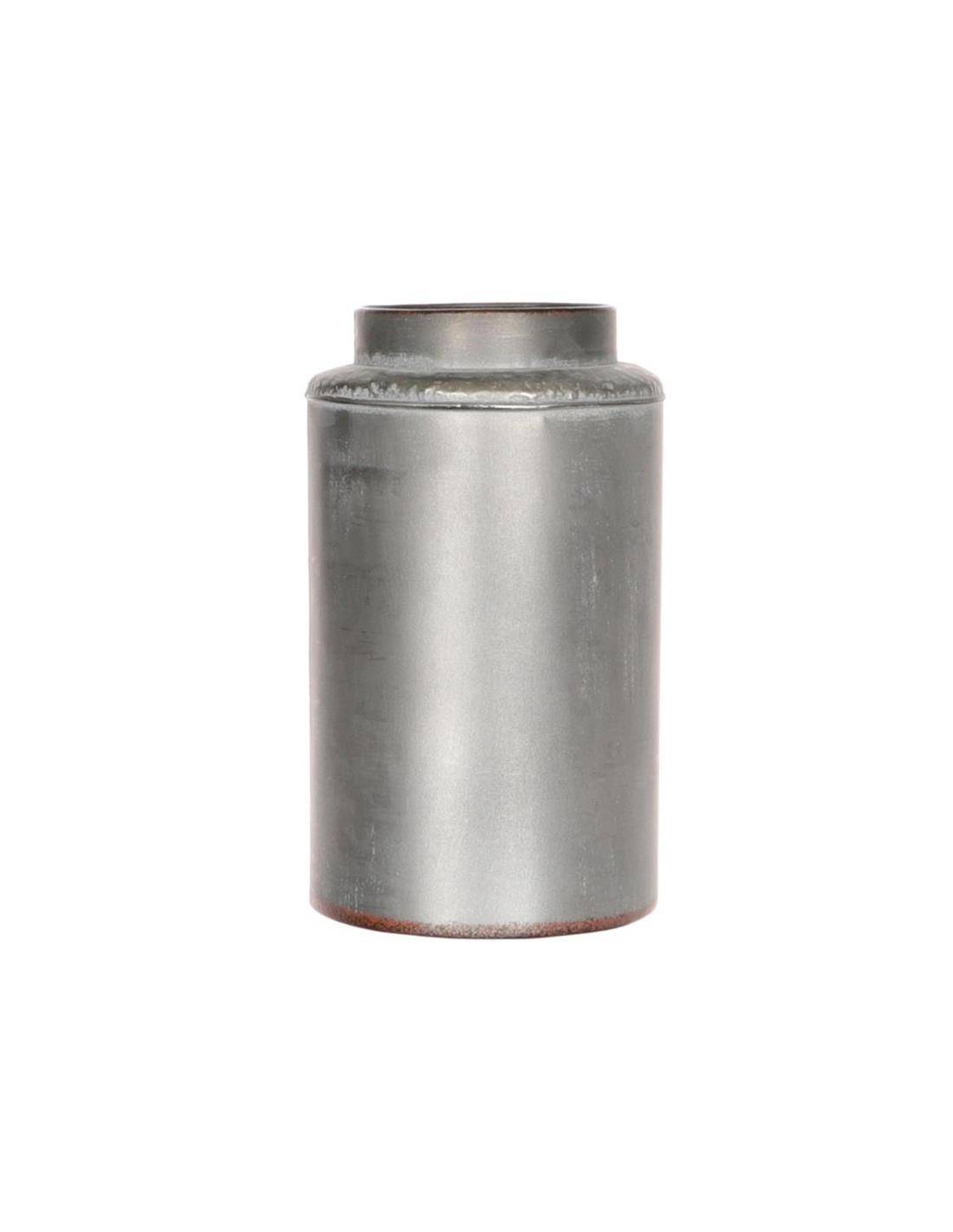 Βάζο μεταλ.Bullet ασημί 19,5Χ33,5