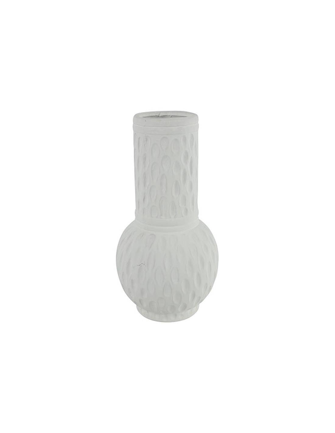 Βάζο κεραμ.belly λευκό 13,5Χ25