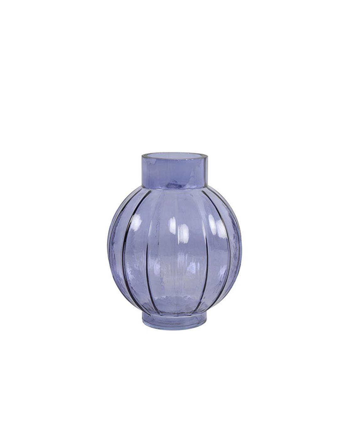 Βάζο μπουλ γυαλ.μπλε 15Χ18