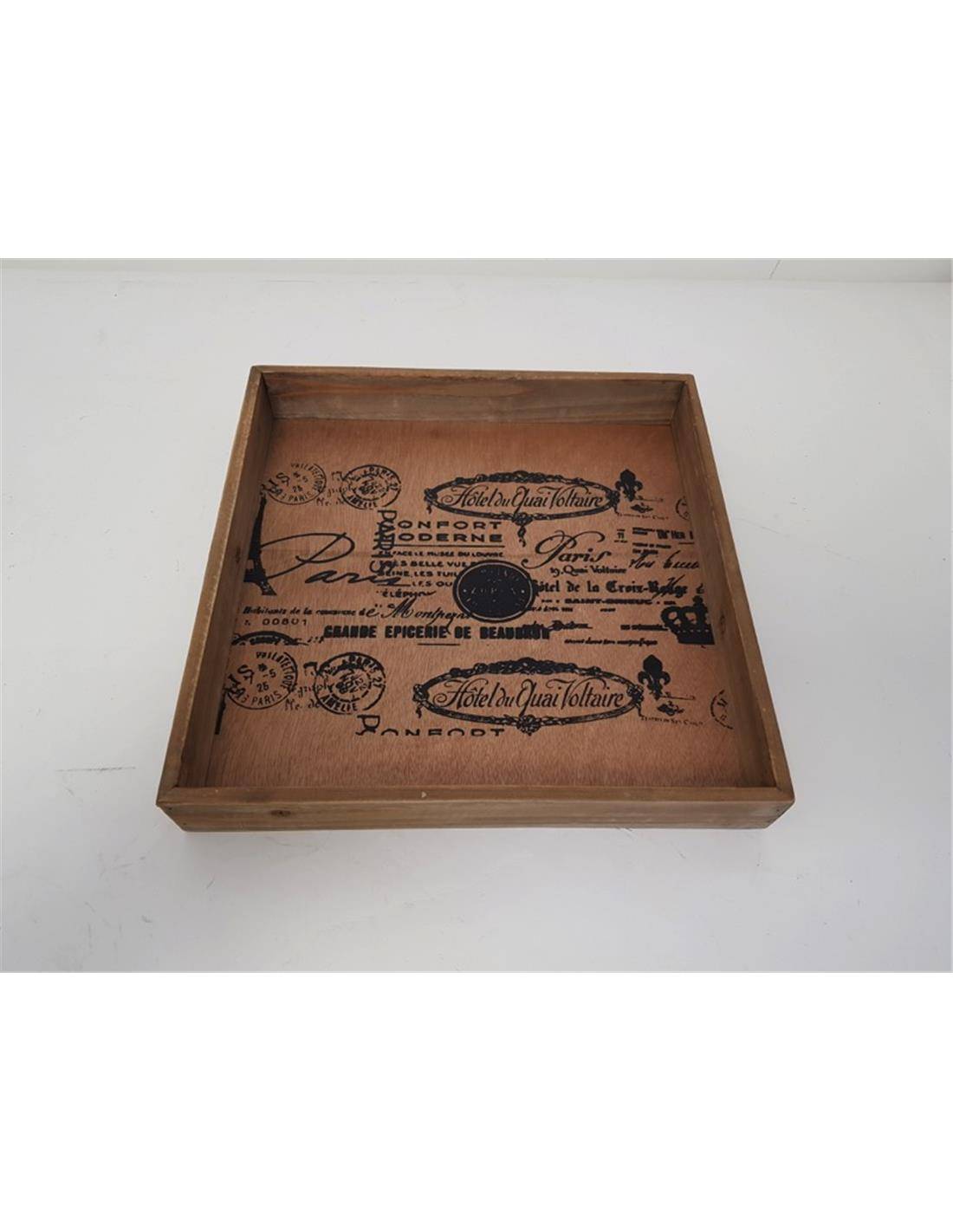 Δίσκος ξυλ.καφέ letters 33Χ33Χ5