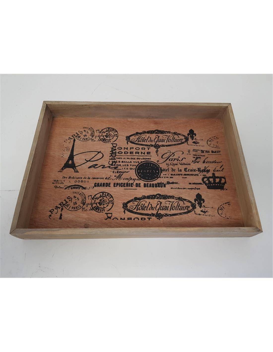 Δίσκος ξυλ.καφέ letters 42Χ29Χ5