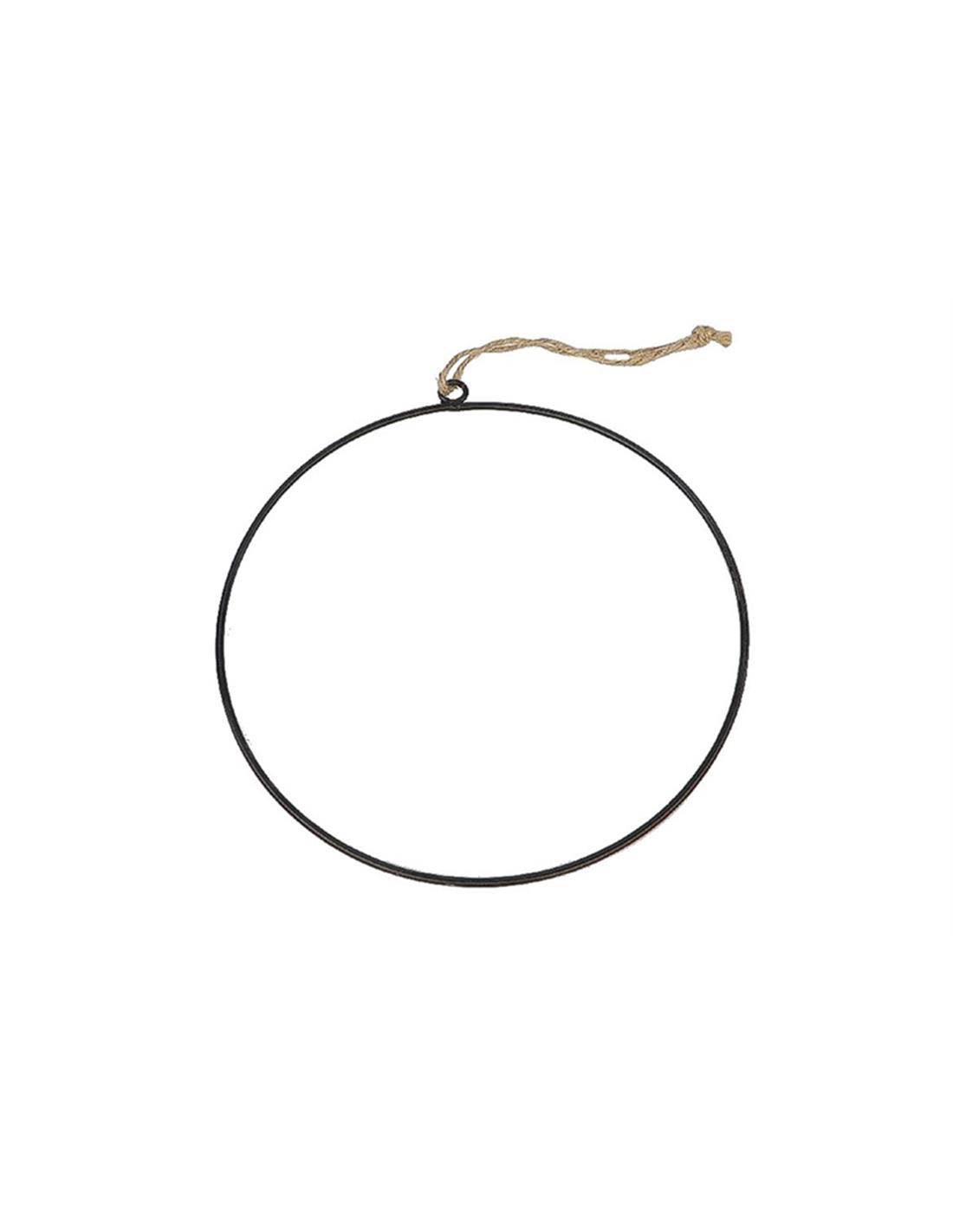 Στεφάνι μεταλ.μαύρο για στολισμούς Φ35