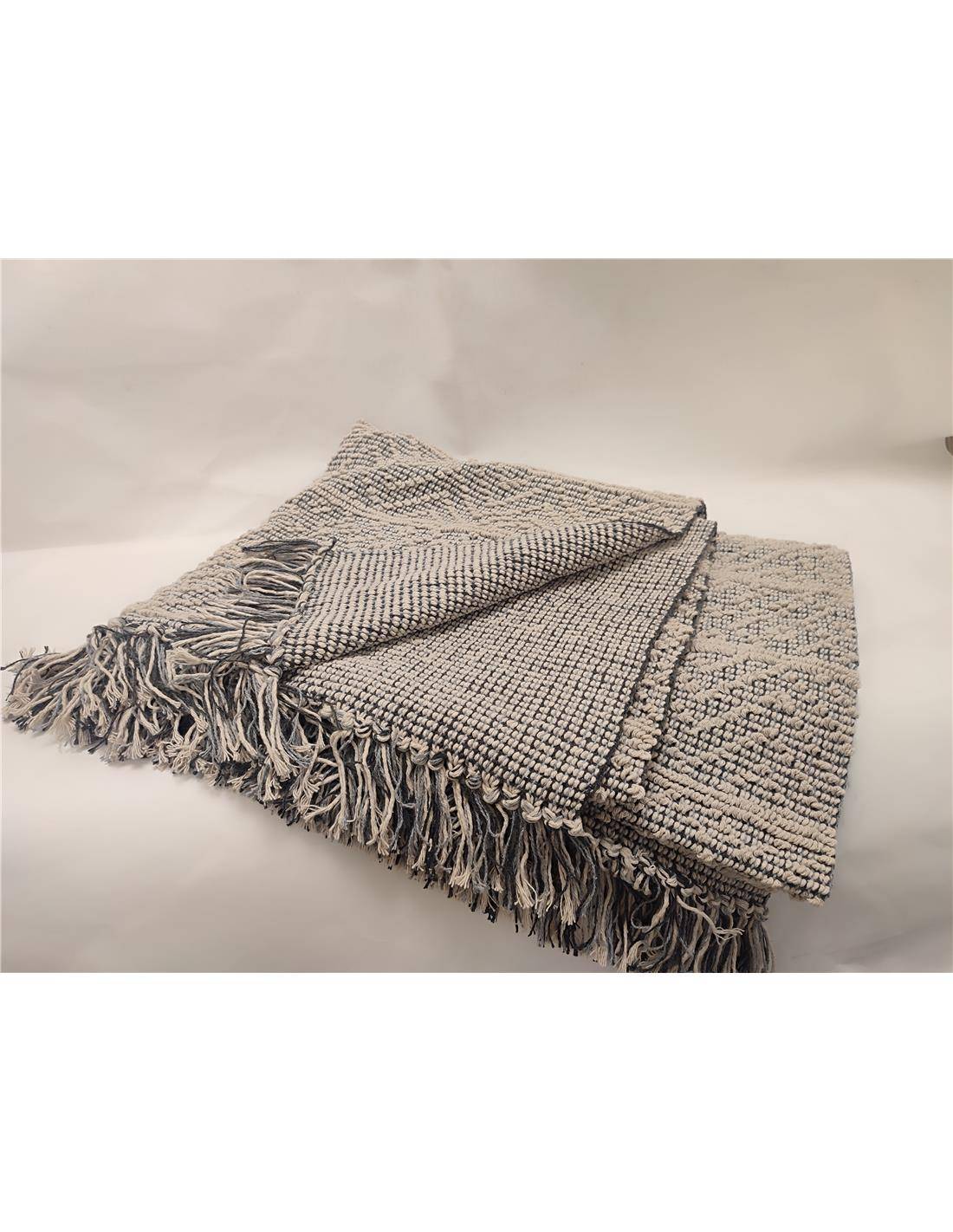 Χαλί βαμβ. μπεζ/μαύρο 90Χ140