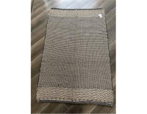 Χαλί γιούτας φυσικό με μαύρο 90Χ140