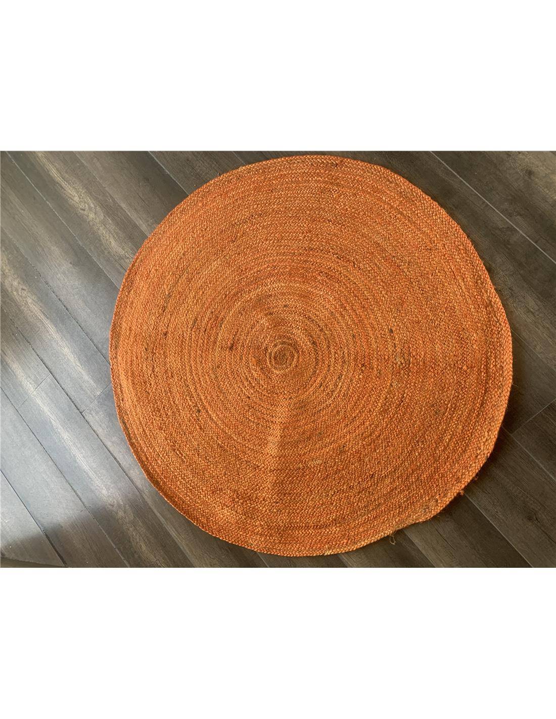 Χαλί γιούτας τερακότα Φ120