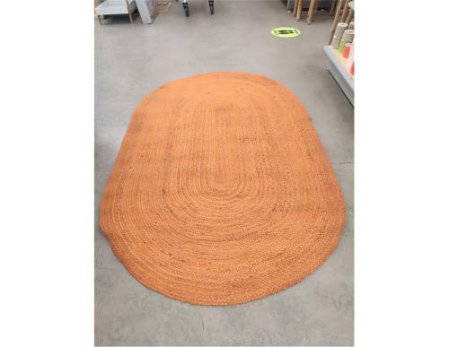 Χαλί γιούτας τερακότα οβάλ 110Χ170