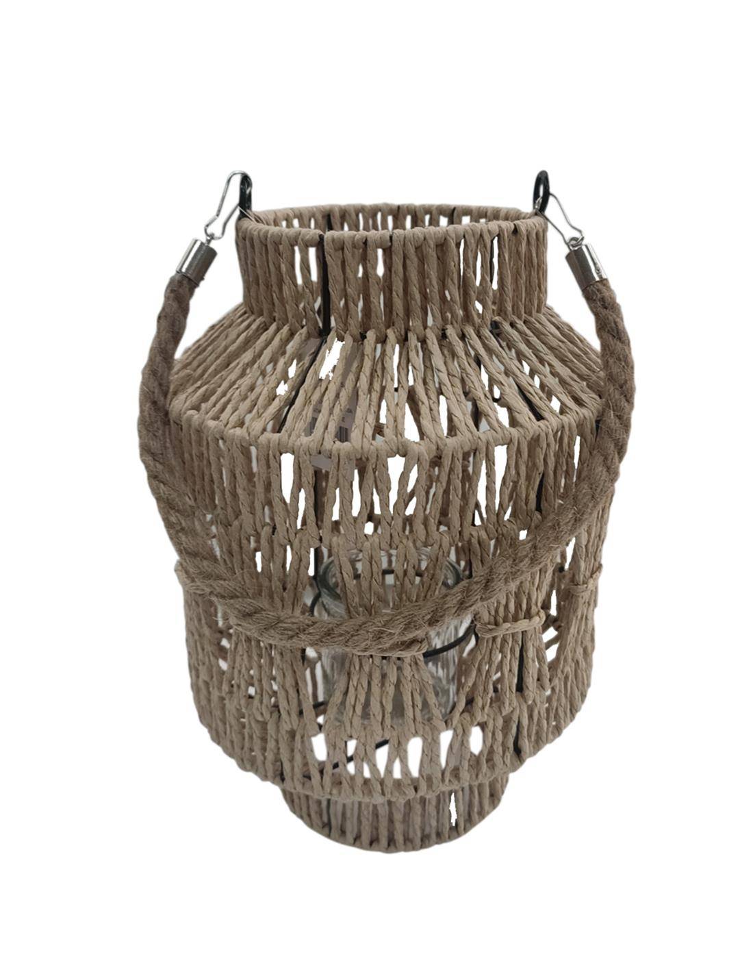 Φανάρι τεχνητή raffia φυσικό 21,5X31