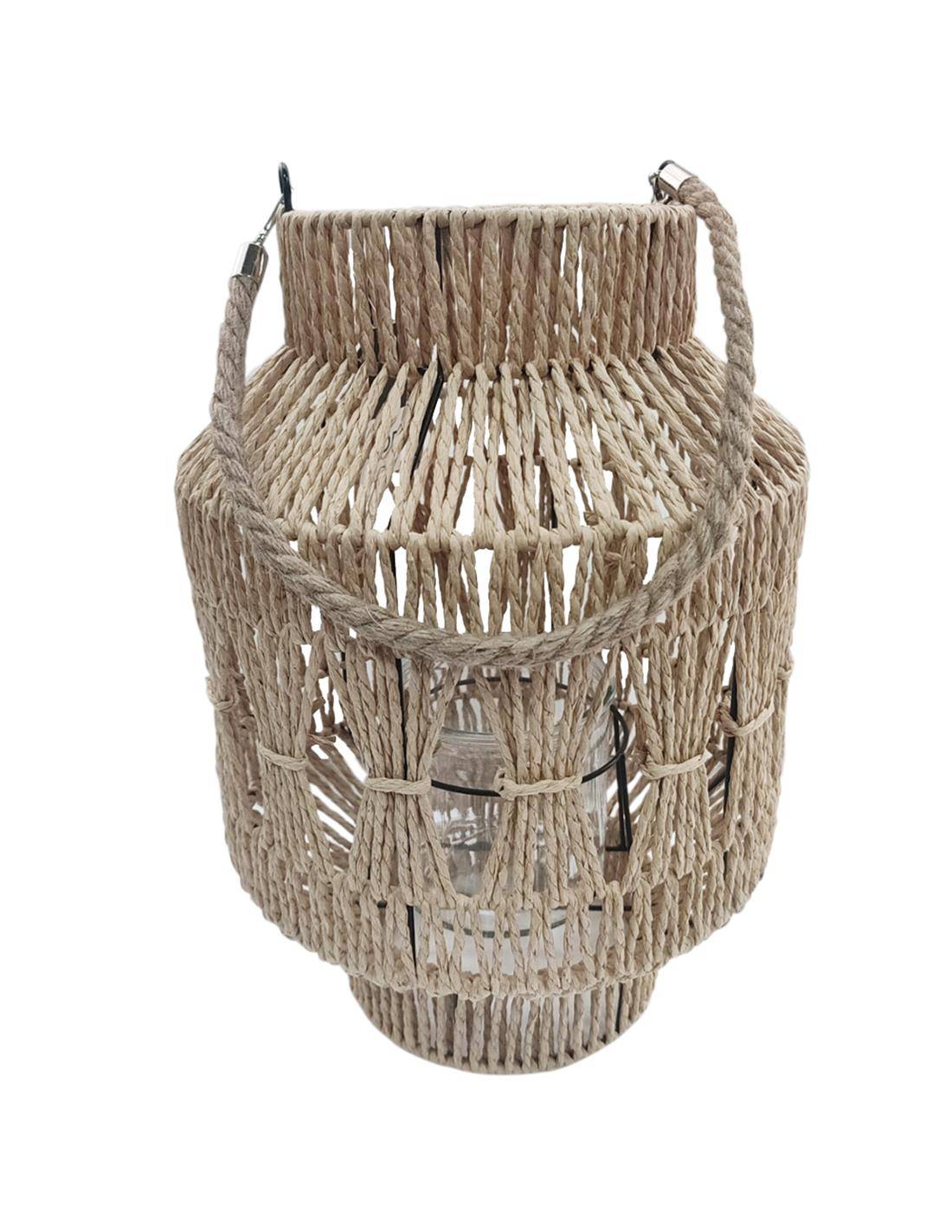 Φανάρι τεχνητή raffia φυσικό 28Χ41