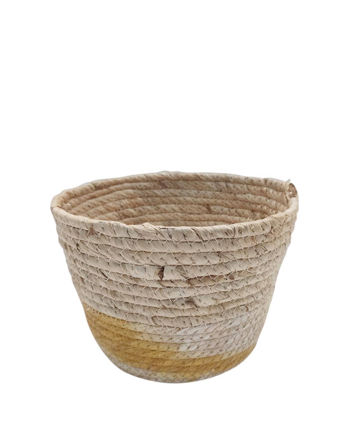 καλάθι κασπώ 2χρωμο κίτρινο 20Χ13