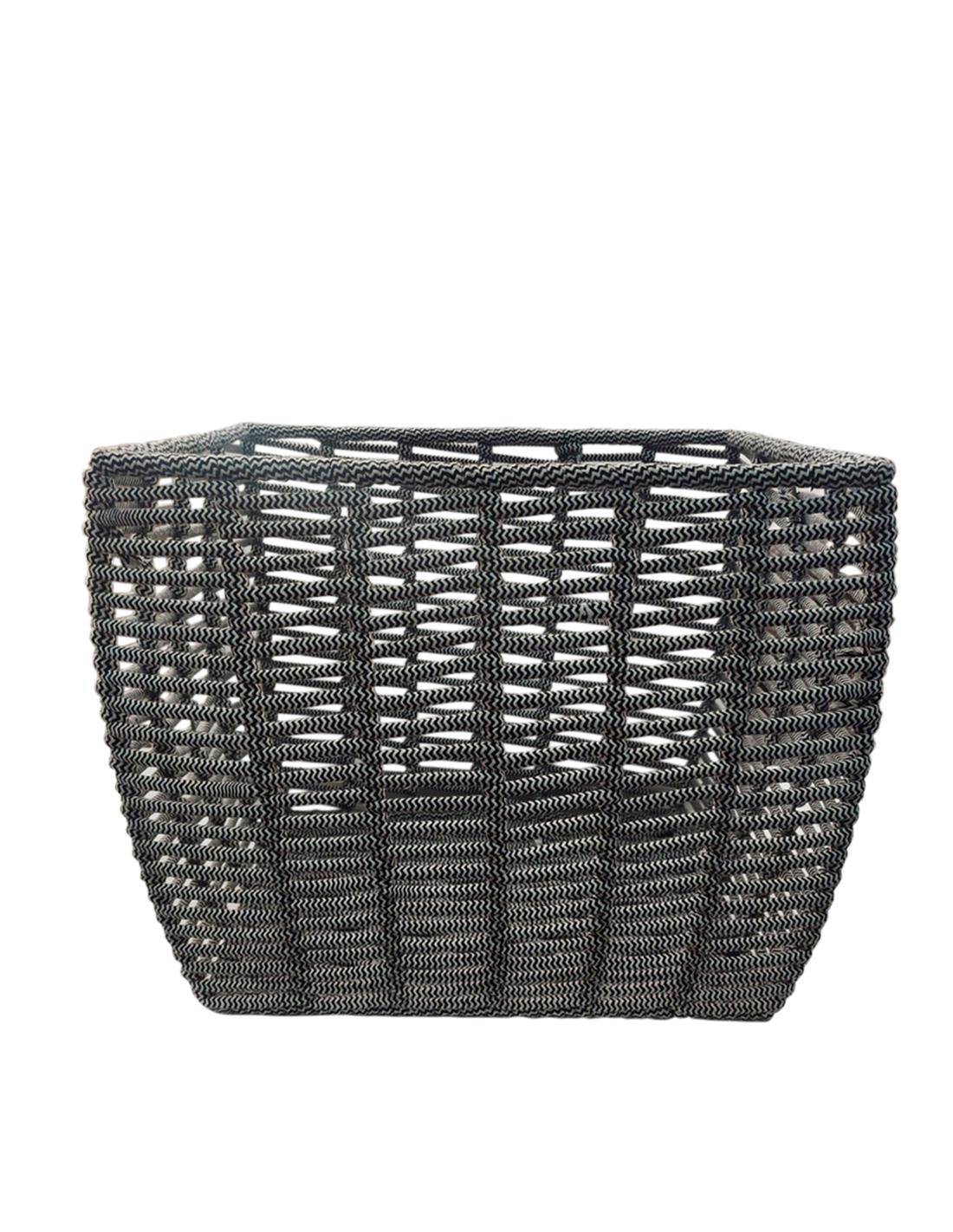 Καλάθι κασπώ βαμβ.2χρωμο μαύρο 41Χ32Χ32
