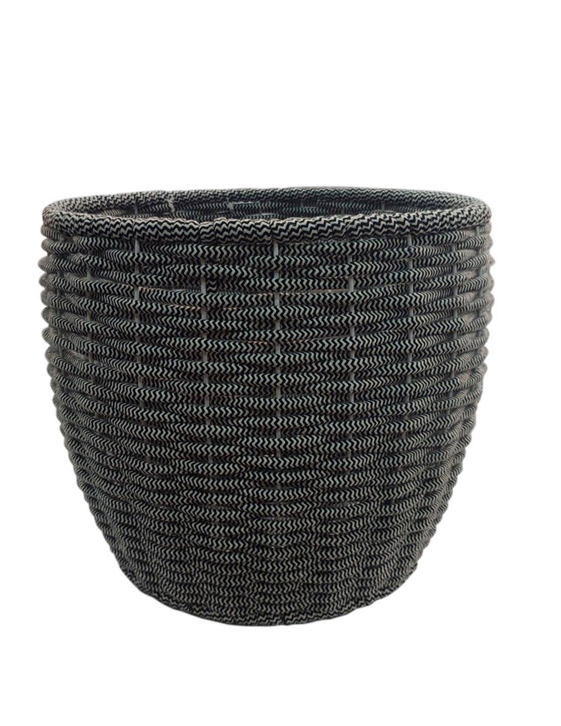 Καλάθι κασπώ βαμβ.2χρωμο μαύρο 43Χ36