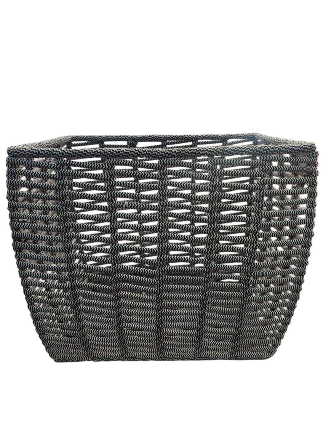 Καλάθι κασπώ βαμβ.2χρωμο μαύρο 55Χ47Χ41
