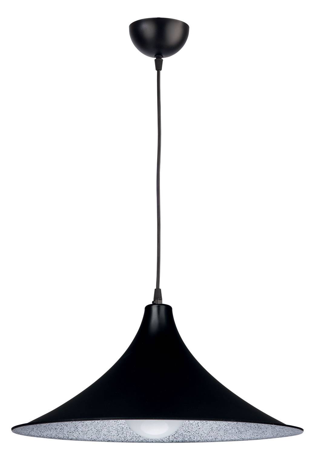 Φωτιστικό μονόφωτο Plexiglass  μαύρο/ασημί Ε27 Φ42