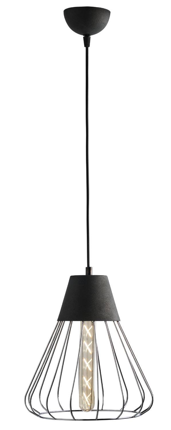 Φωτιστικό μονόφωτο μέταλλο μαύρο/χρώμιο Ε27 Φ24