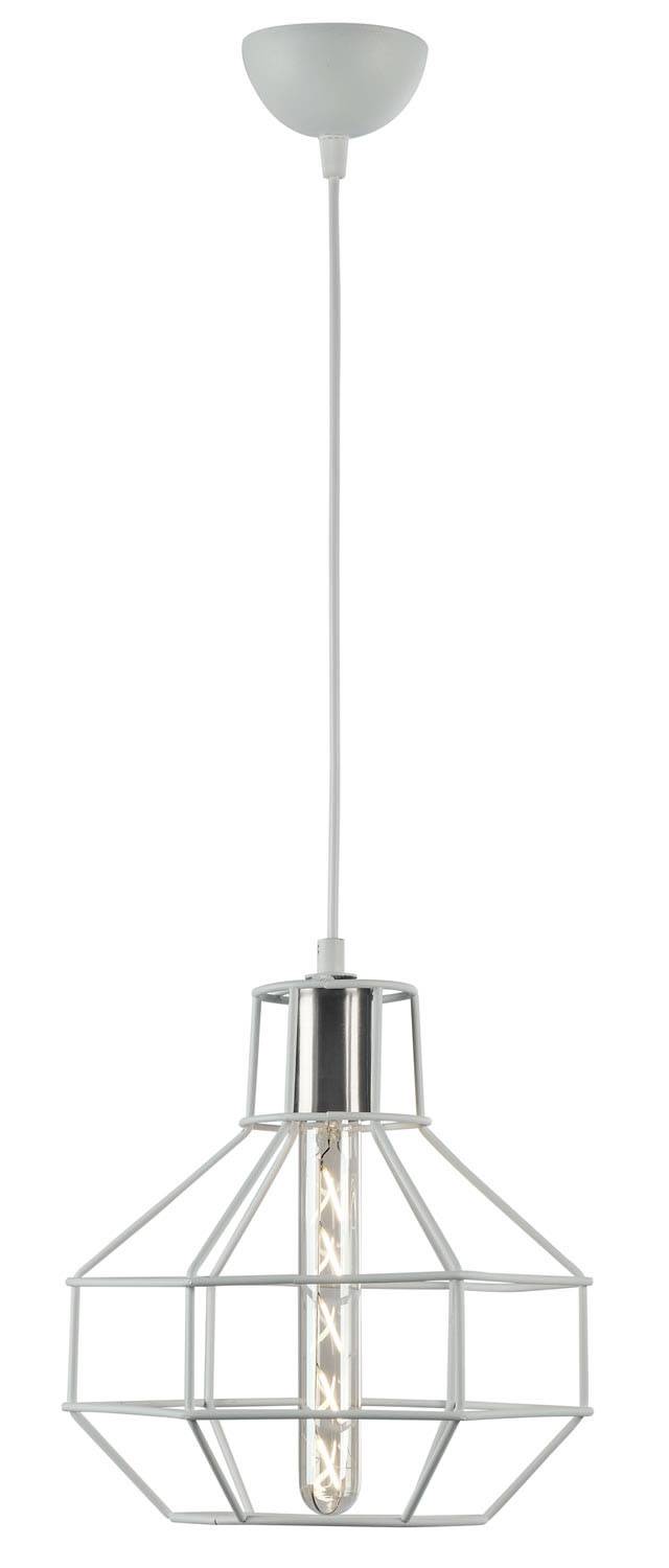 Φωτιστικό μονόφωτο μέταλλο λευκό Ε27 Φ26