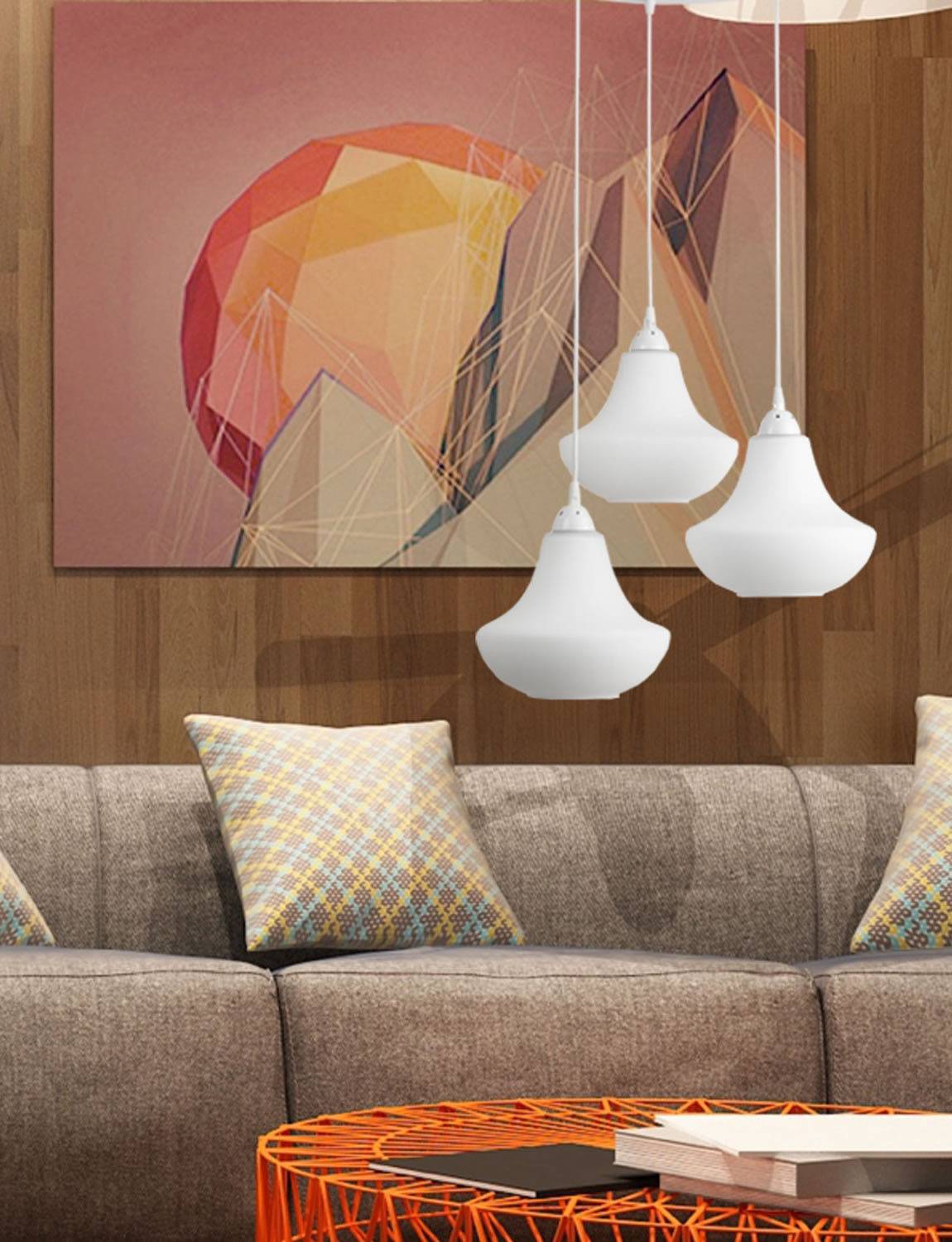 Φωτιστικό Πολύφωτο 3φ Μέταλλο/Γυαλί Ε27