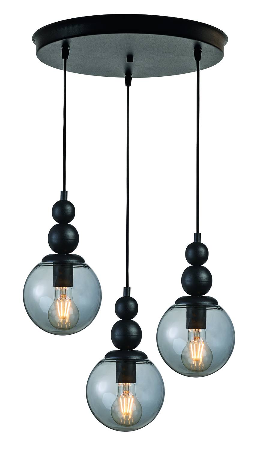 Φωτιστικό Πολύφωτο 3φ Μέταλλο/Γυαλί Ε27