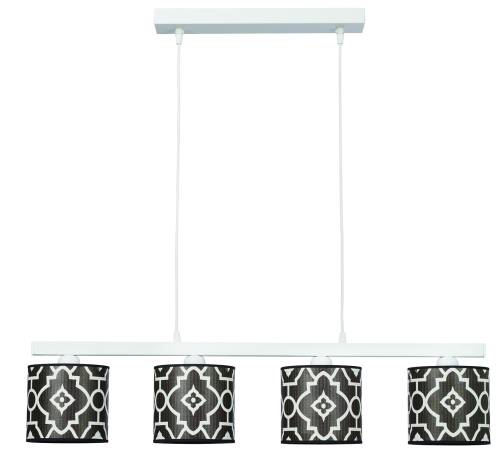 Φωτιστικό Πολύφωτο 4φ Μέταλλο/Αμπαζούρ γκρί Ε27