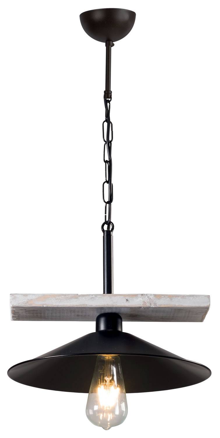 Φωτιστικό μονόφωτο ξύλο/μέταλλο μαύρο Ε27 Φ31