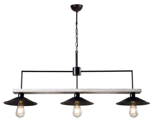 Φωτιστικό Πολύφωτο 3φ Ξύλο/Μέταλλο μαύρο Ε27