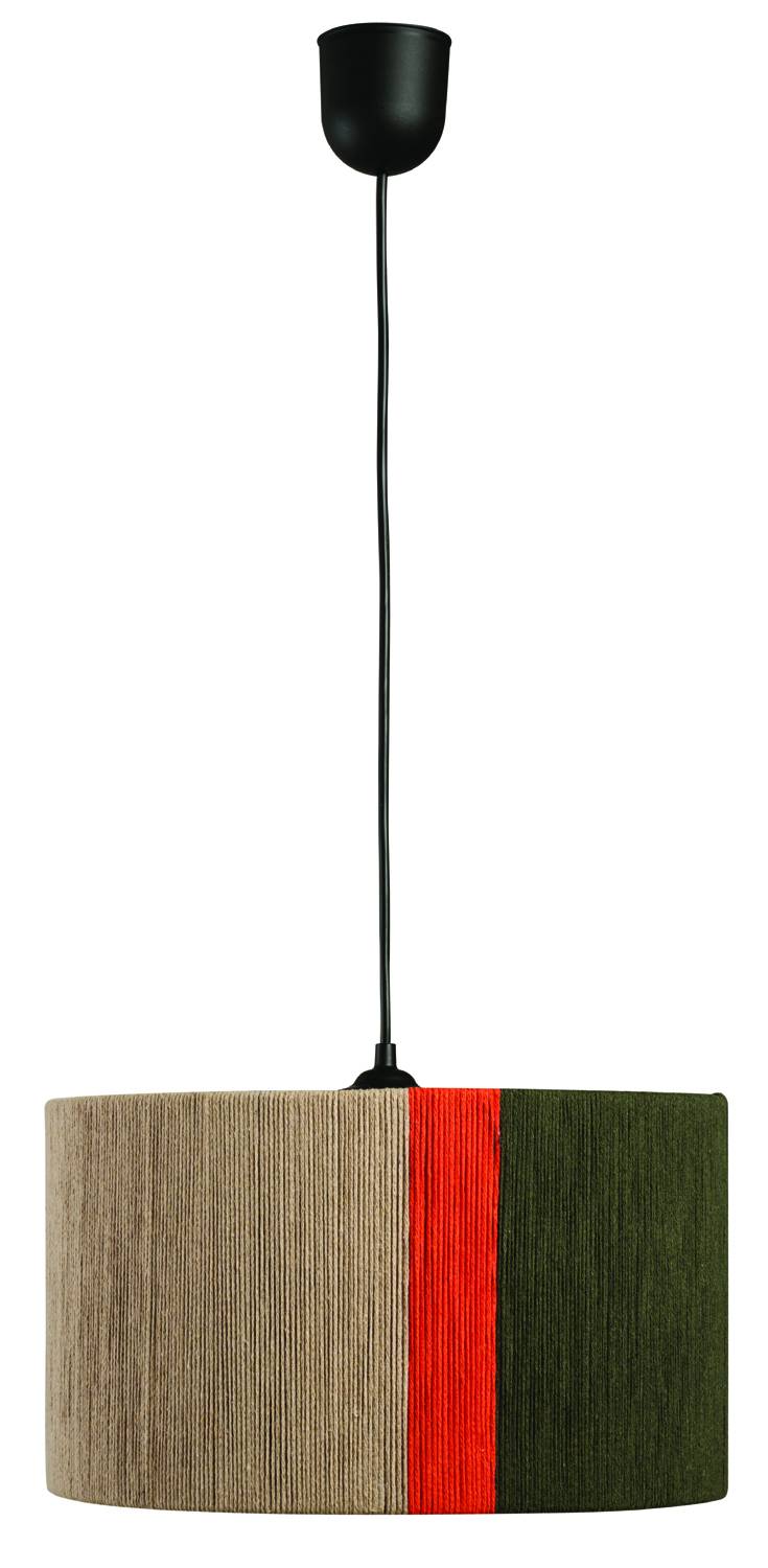 Φωτιστικό μονόφωτο σχοινί λαδί/πορτοκαλι Ε27 Φ35