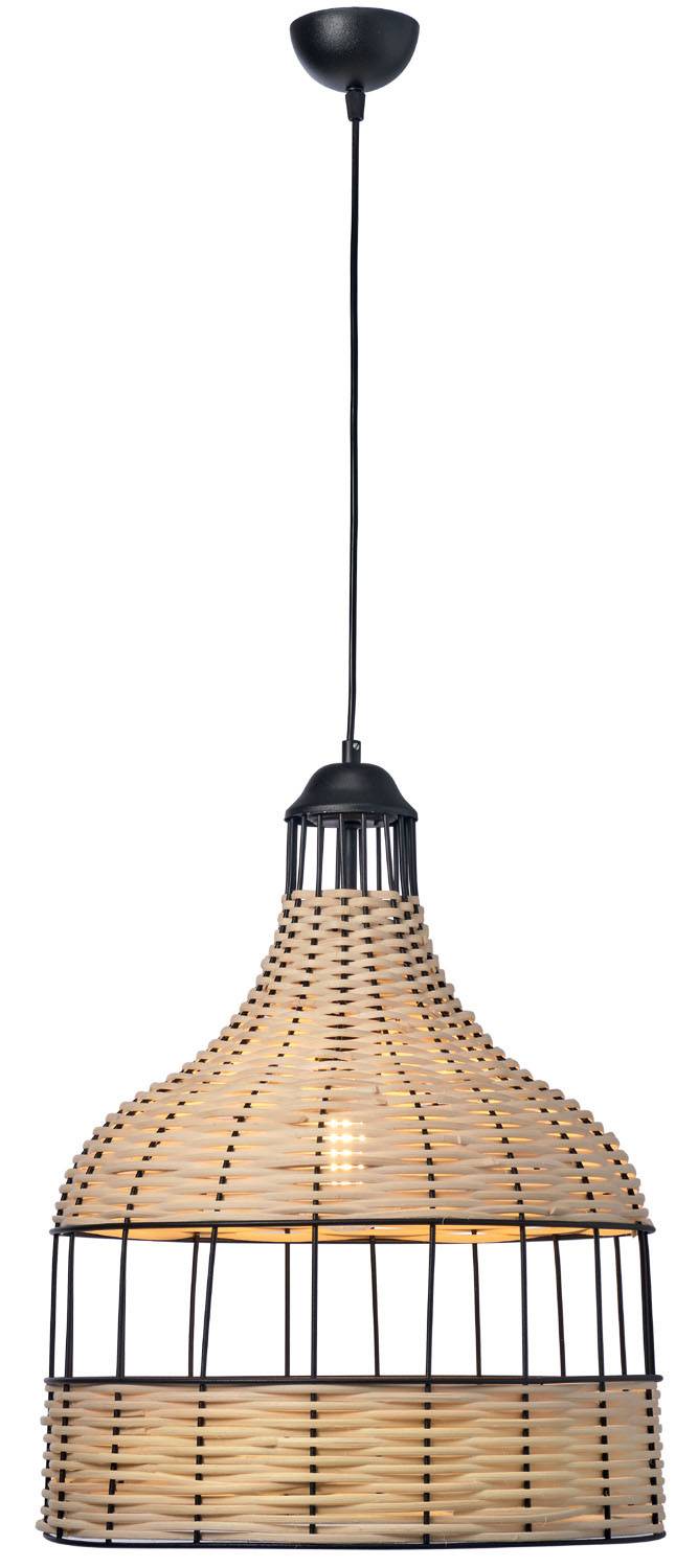 Φωτιστικό μονόφωτο μέταλλο/ρατάν Ε27 Φ41