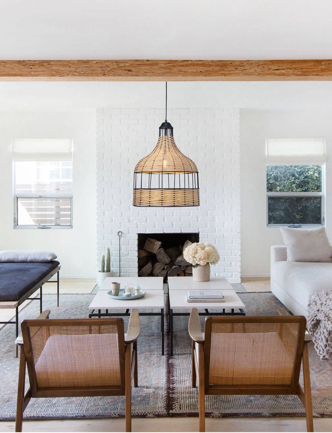 Φωτιστικό μονόφωτο μέταλλο/ρατάν Ε27 Φ41