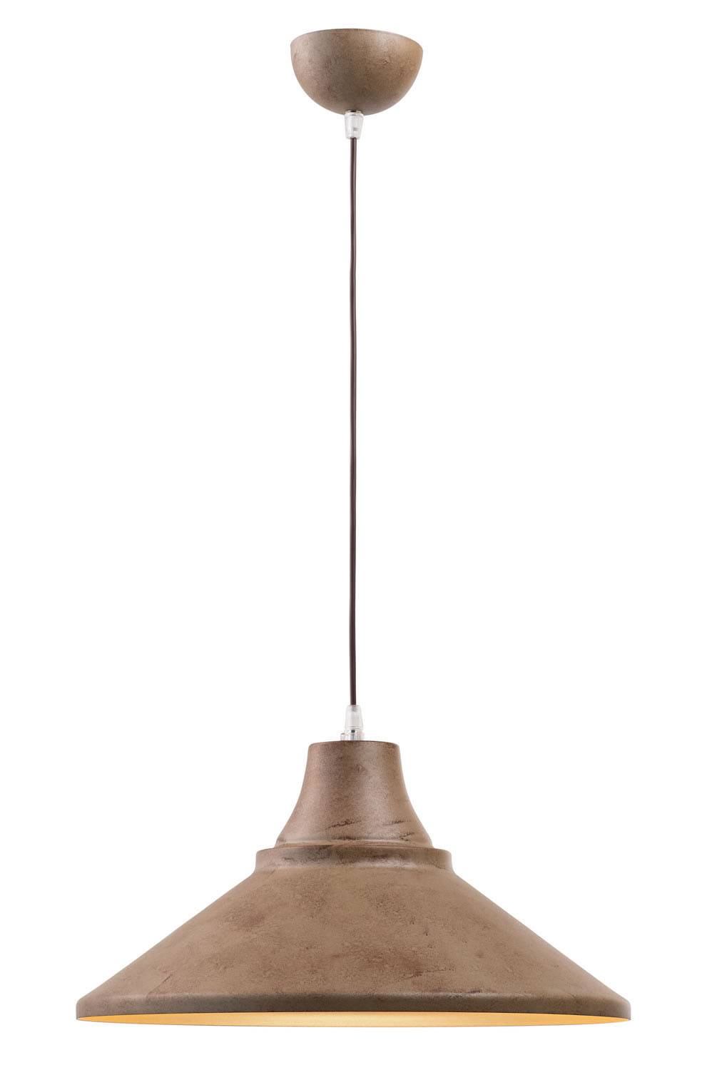 Φωτιστικό μονόφωτο αλουμίνιο sand/πατίνα καφέ Ε27 Φ40