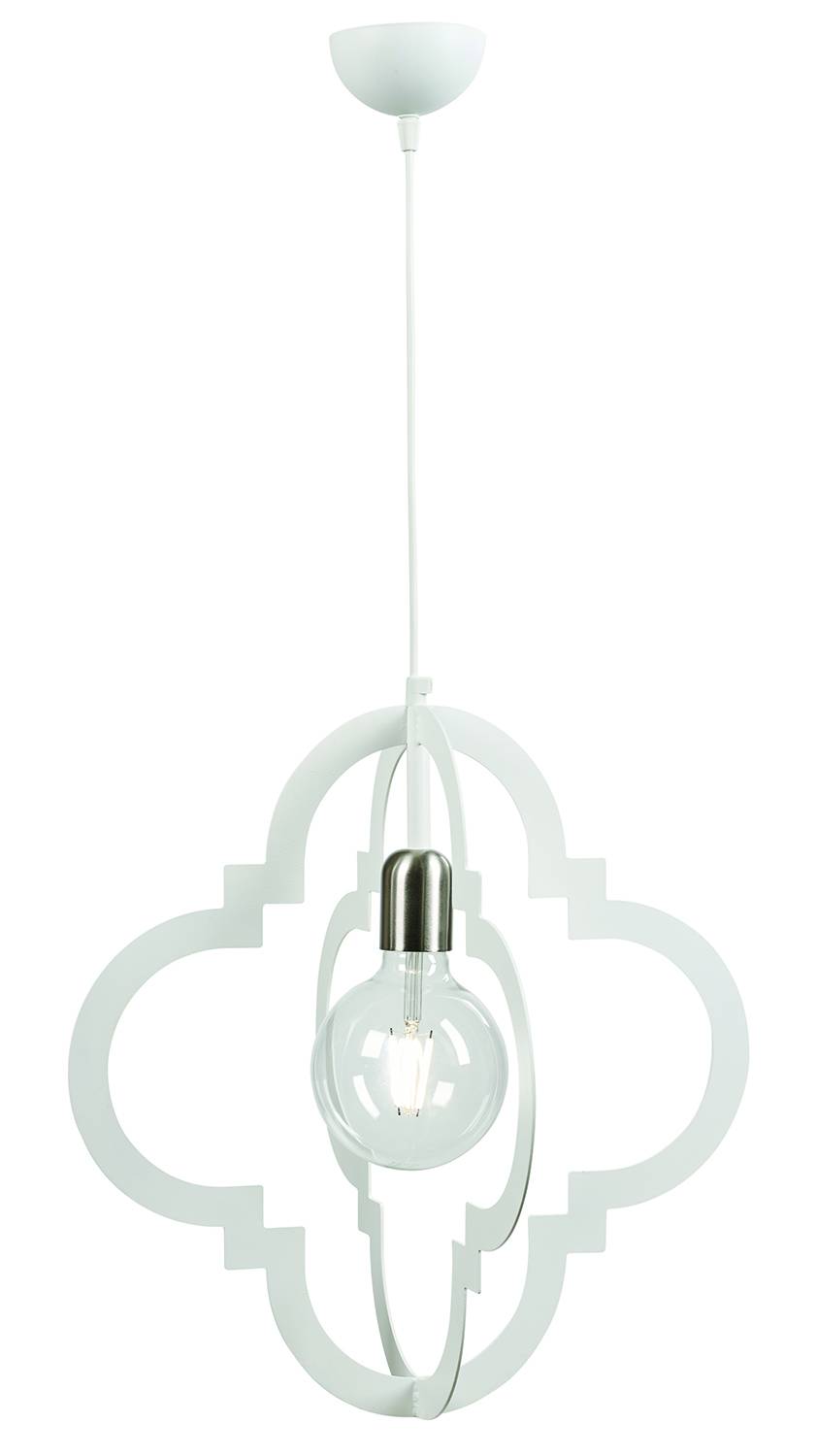 Φωτιστικό μονόφωτο μέταλλο λευκό Ε27 Φ45