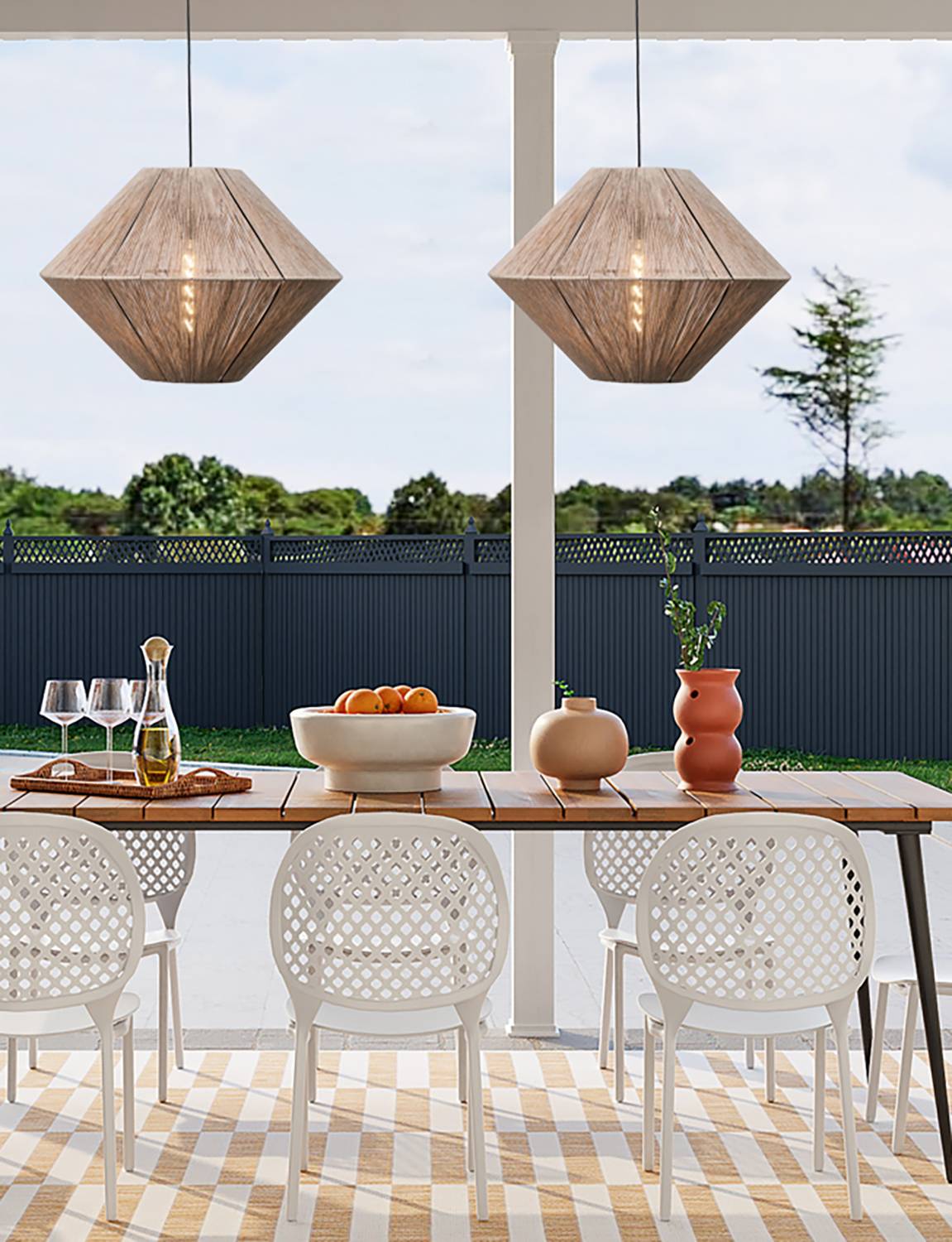 Φωτιστικό μονόφωτο σχοινί natural Ε27 Φ60