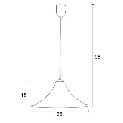 Φωτιστικό μονόφωτο plexiglass φιμέ Ε27 Φ38