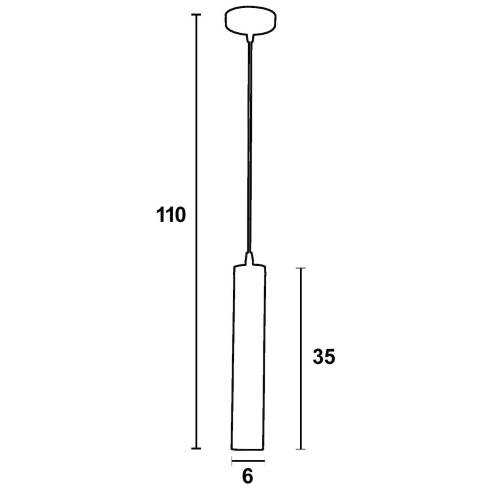 Φωτιστικό μονόφωτο αλουμίνιο στρογγυλό μαύρο GU10 Φ6
