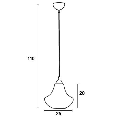 Φωτιστικό μονόφωτο γυαλί φιμέ E27 Φ25