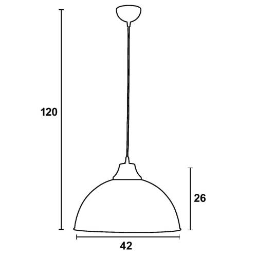 Φωτιστικό μονόφωτο αλουμίνιο γαλβανιζέ βαφή  Ε27 Φ42