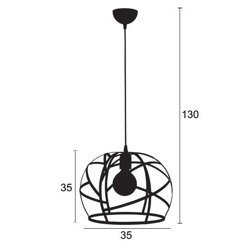 Φωτιστικό πλέγμα μέταλλο λευκό Ε27 Φ35 1φ
