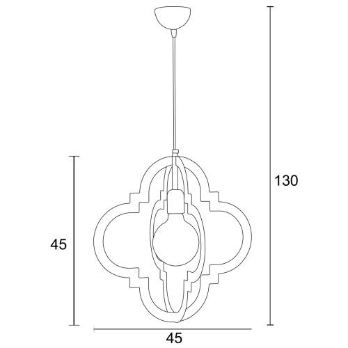 Φωτιστικό μονόφωτο μέταλλο μαύρο Ε27 Φ45