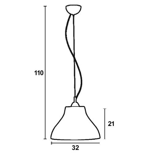 Φωτιστικό μονόφωτο γυαλί λευκό/ασημί Ε27 Φ32