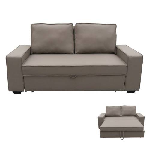 ALISON Καναπές - Κρεβάτι Σαλονιού - Καθιστικού, Pu-Nabuk Καφέ Mocha Ε-00018044 Ε996,1