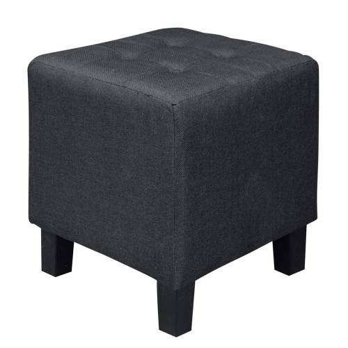 MEDEA Σκαμπό Βοηθητικό, Ύφασμα Μαύρο Ε-00013825 Ε7042,1