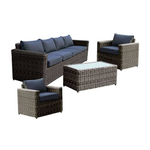 ARIZONA Set Σαλόνι Κήπου ALU: 4Θέσιος +2 Πολυθρόνες +Τραπέζι Wicker Grey Brown- Μαξ.Ανθρακί Ε-00017352 Ε6734,04