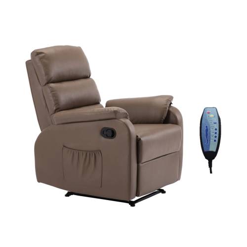 COMFORT Massage Πολυθρόνα Relax, Σαλονιού - Καθιστικού, PU Cappuccino Ε-00019057 Ε9733,4
