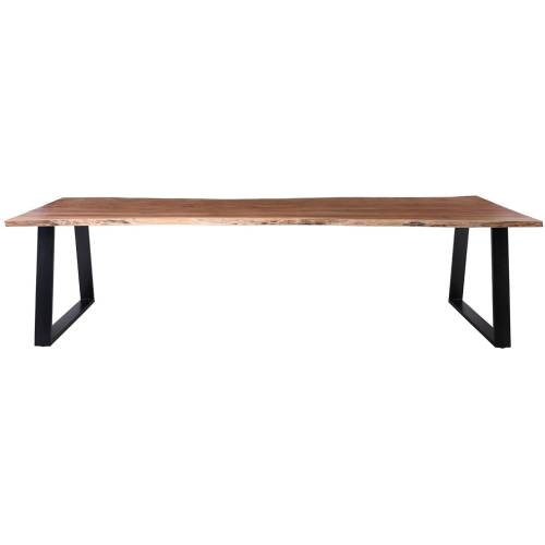LIZARD-W Τραπέζι Τραπεζαρίας, Μέταλλο Βαφή Μαύρο, Ξύλο Ακακία Φυσικό Ε-00024076 ΕΑ7113,W