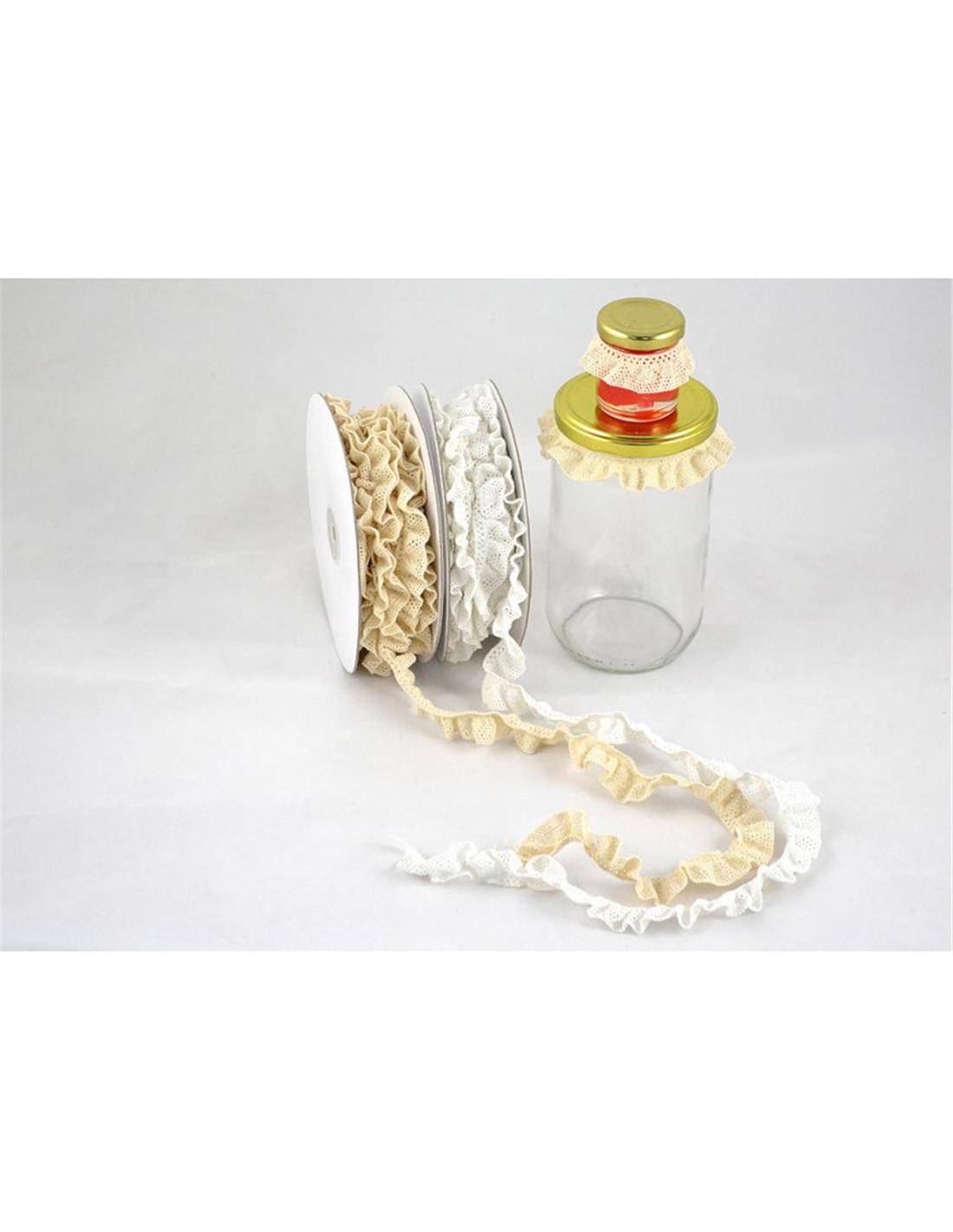 Κορδέλα δαντέλλα ελαστική 2.5εκ.Χ9.1μ