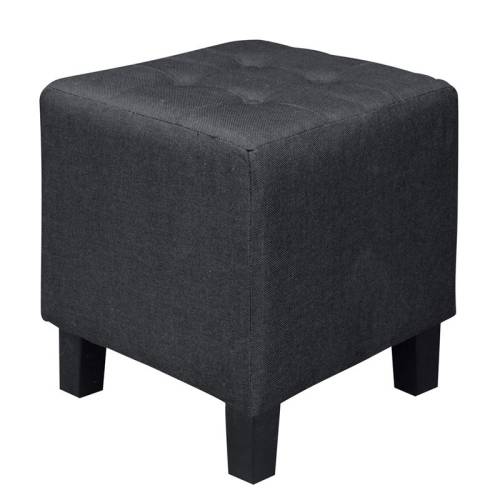 MEDEA Σκαμπό Βοηθητικό, Ύφασμα Μαύρο Ε-00013825 Ε7042,1